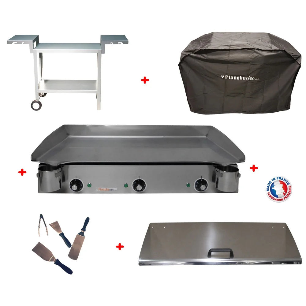 Pack plancha électrique Lux 830 Inox - Chariot Odéon 831 Planchaelec(SELLER_2026_64434)