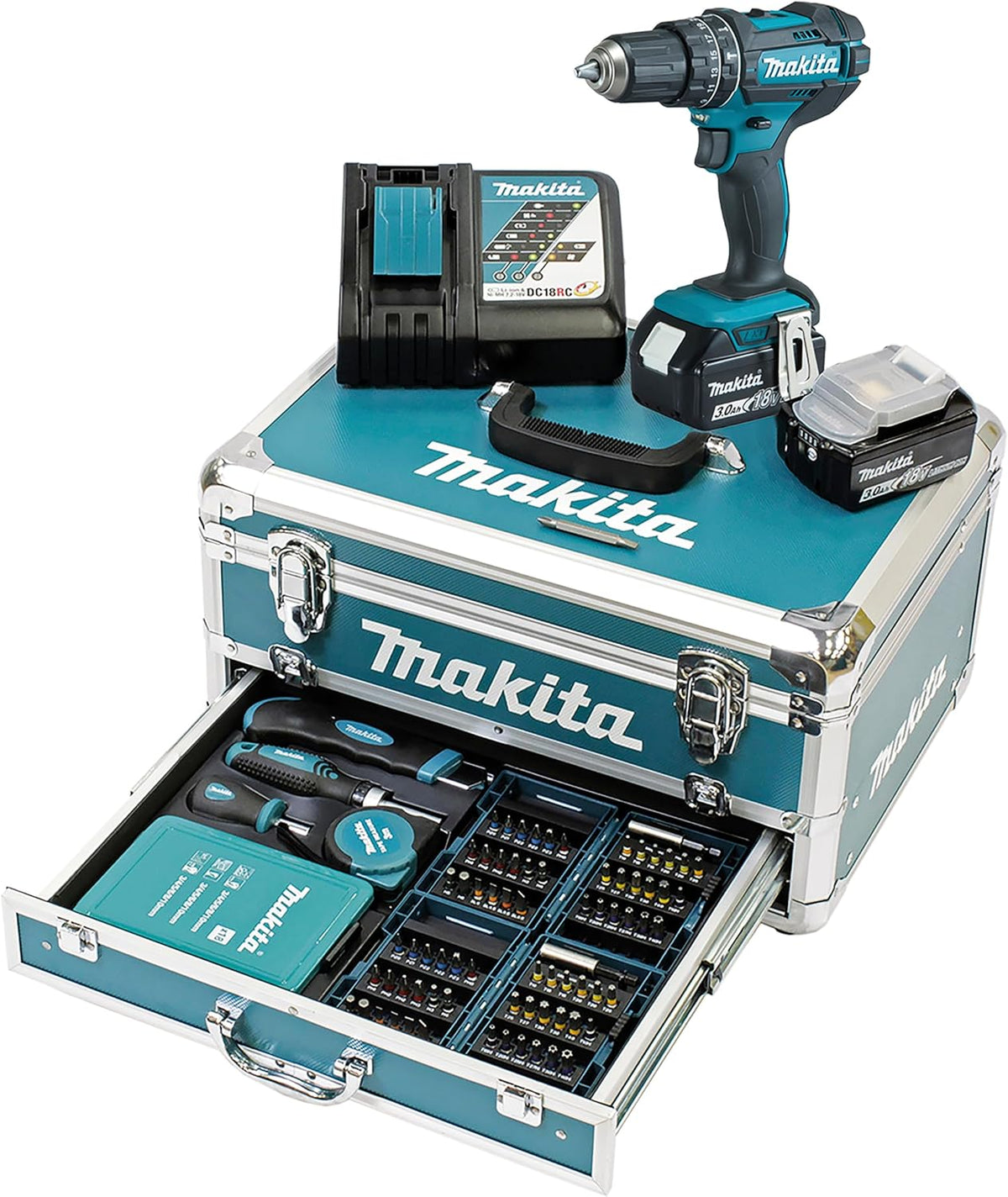 Perceuse à percussion 18V LXT (2x3,0 Ah) avec accessoires - DHP482RFX9