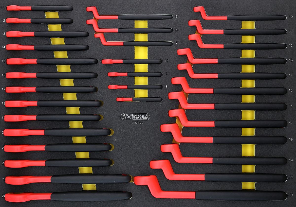 KS TOOLS Jeu de douilles isolées dans une garniture en mousse, 33 pcs ( 117.6133 )(défaut)