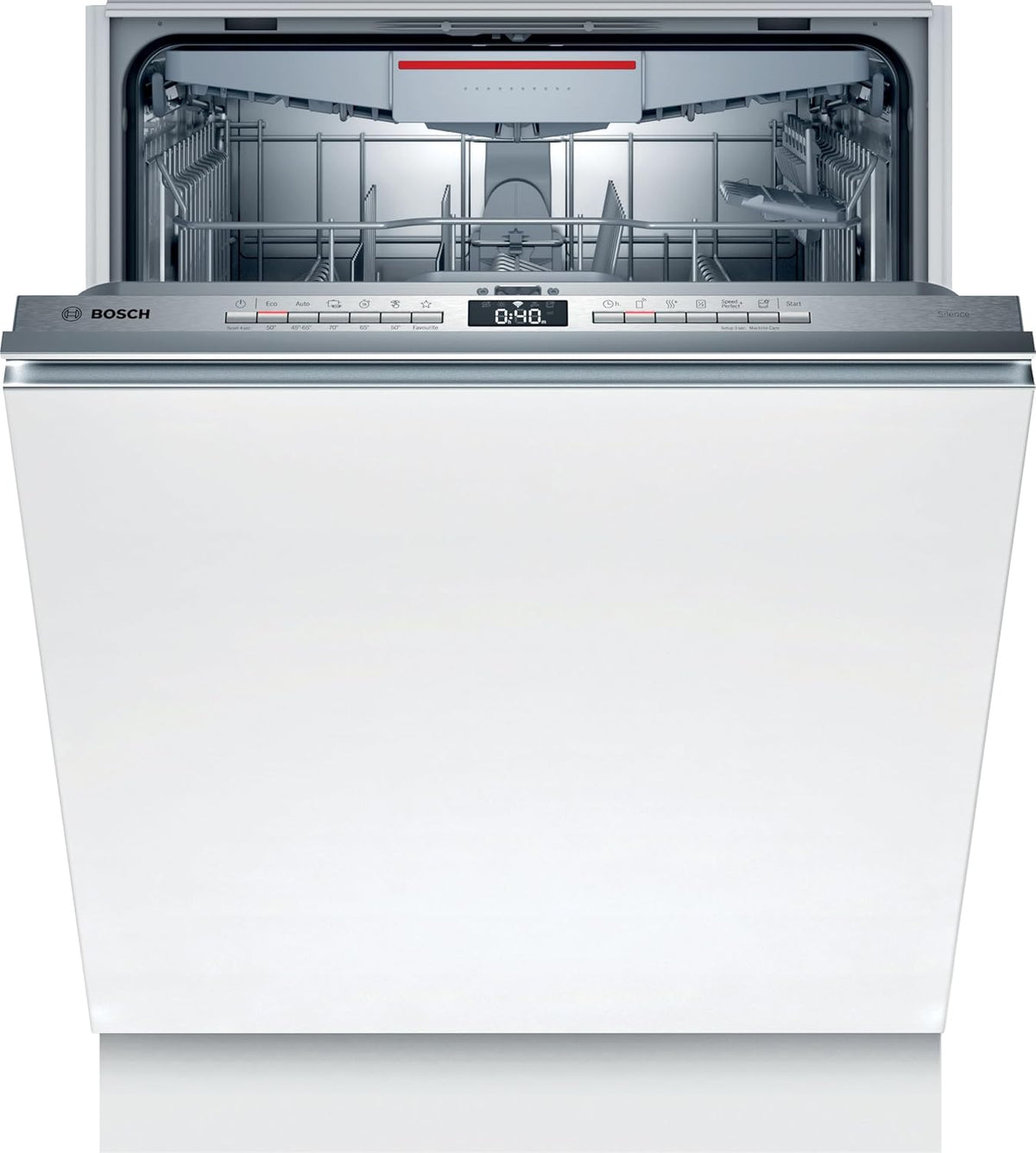 Bosch SMV4HVX45E - Série 4, Lave-vaisselle intégrable - 60cm - Home Connect - 13 couverts - Moteur EcoSilence(Blanc/Argent)